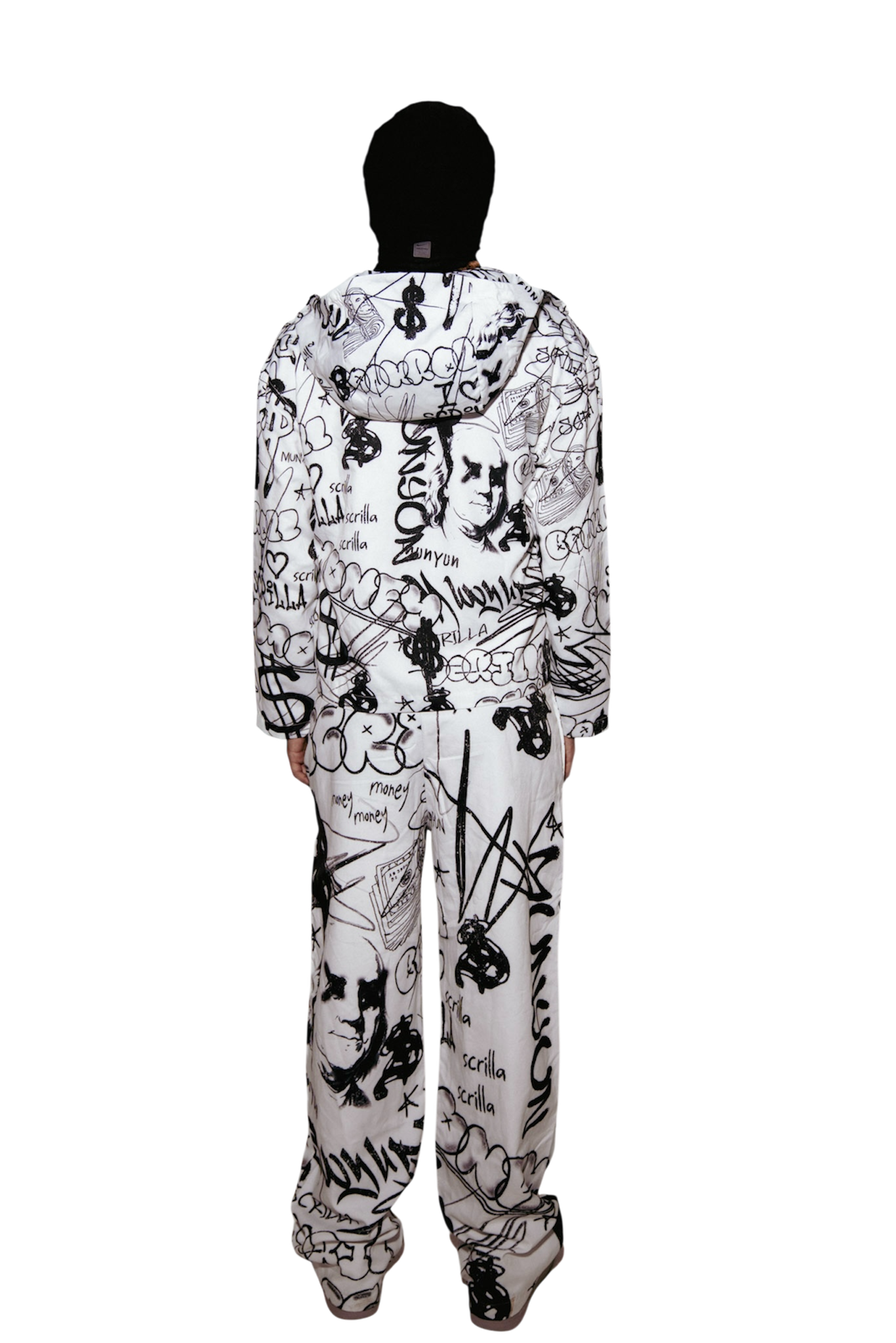 MUNYUN GRAFFITI WINDBREAKER SET (WHITE)