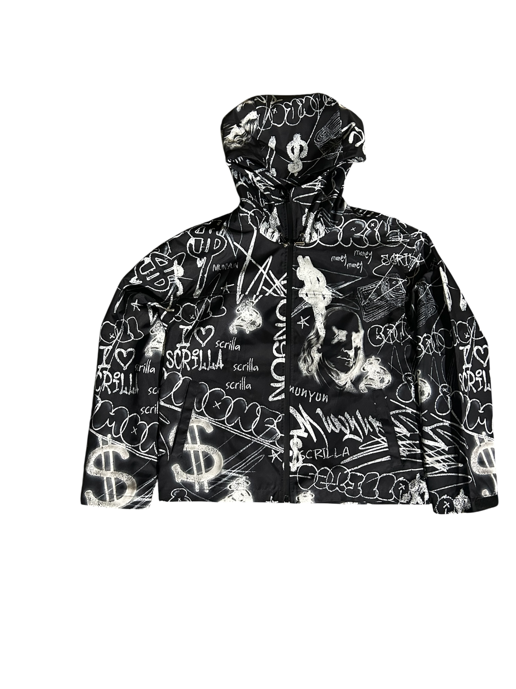 MUNYUN GRAFFITI WINDBREAKER JACKET (BLACK)