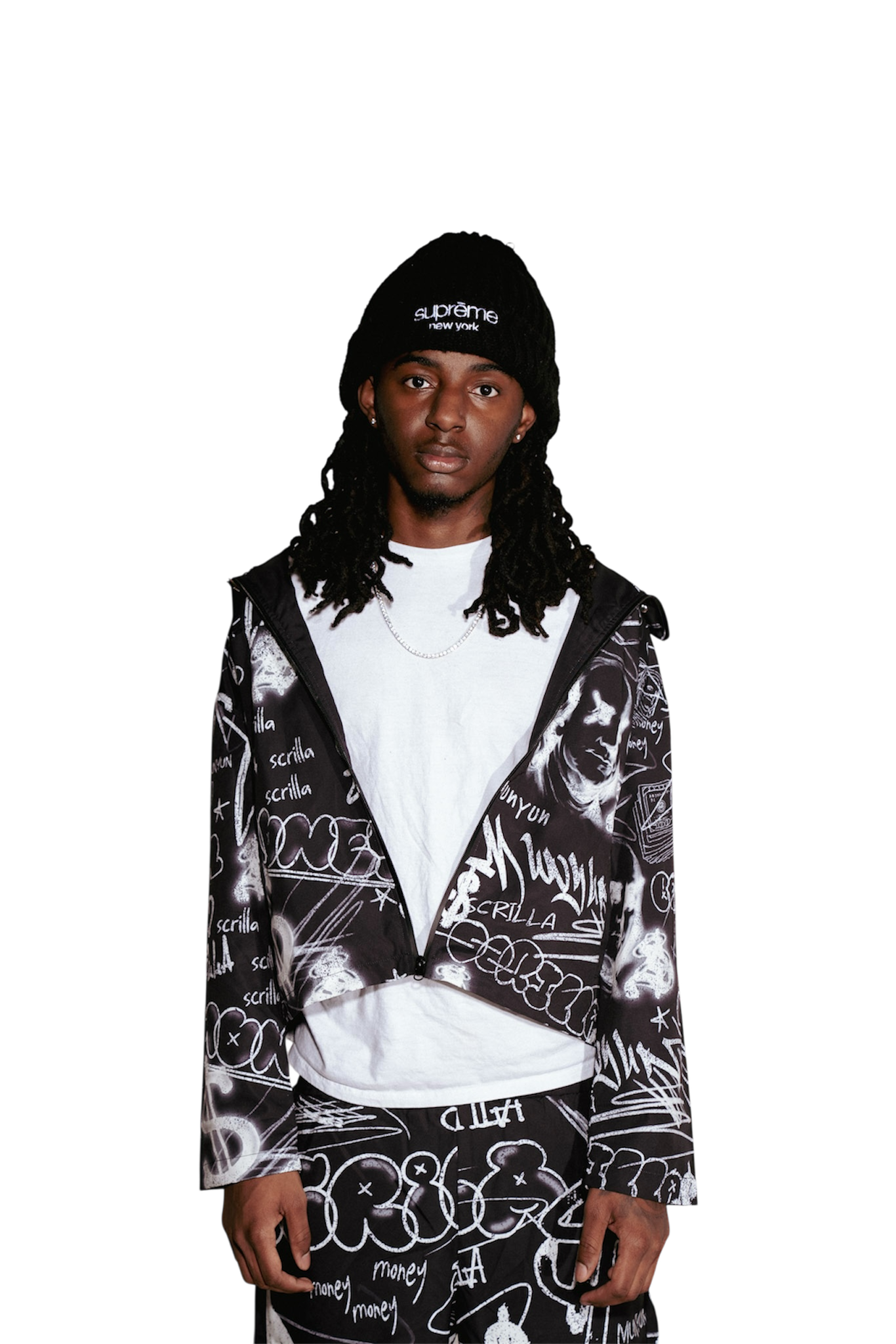 MUNYUN GRAFFITI WINDBREAKER JACKET (BLACK)