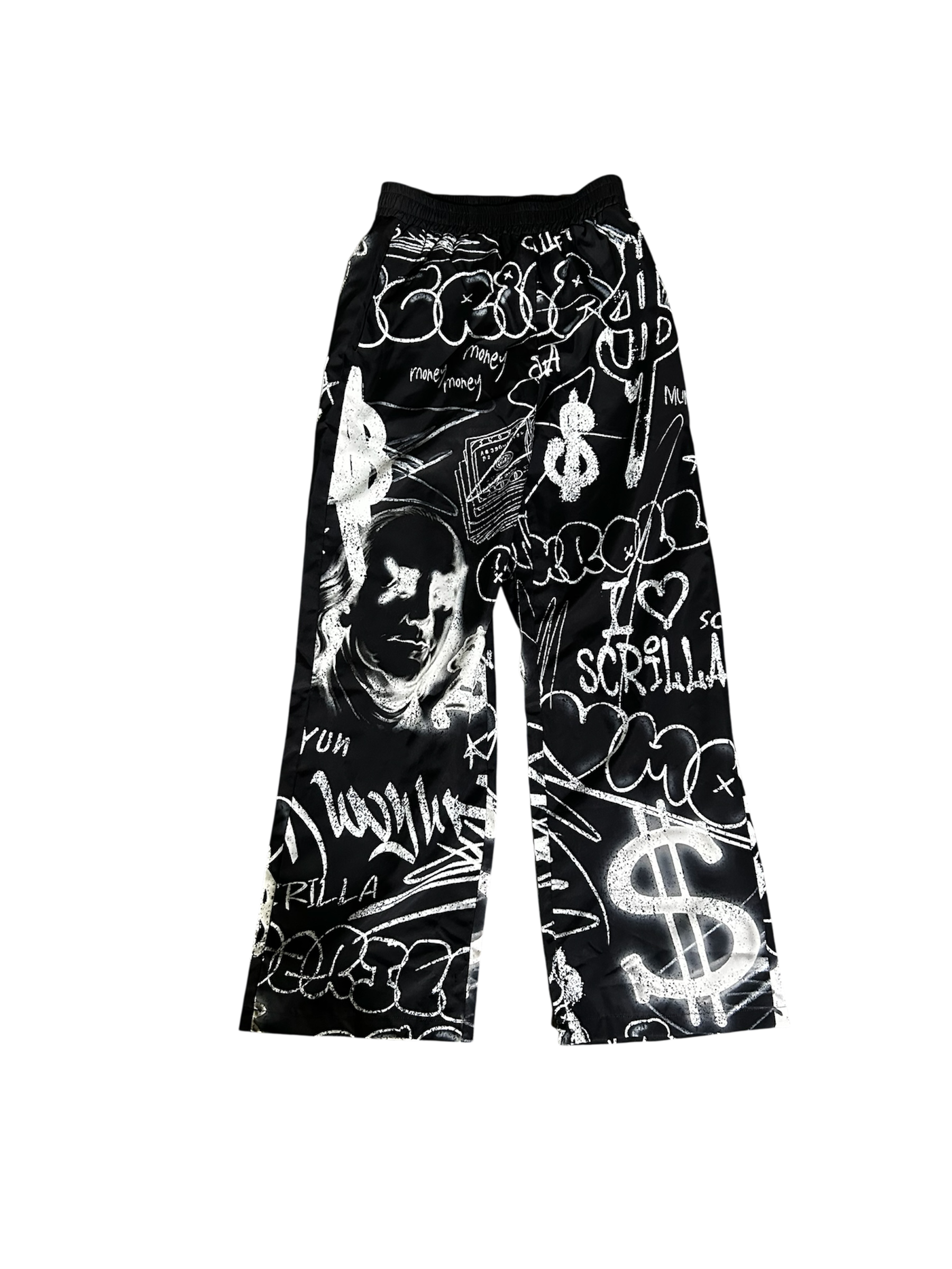 MUNYUN GRAFFITI WINDBREAKER PANTS (BLACK)